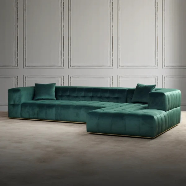 Corner 4 Seater Green Sofa